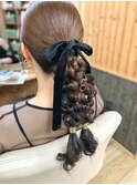 編みおろしポニー