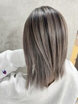 ラル 水戸県道50号店(Lalu.) ダークパープル/ナチュラルショート/夏のヘアアレンジ/水戸