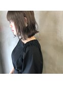軽めボブ＆透け感グレー♪