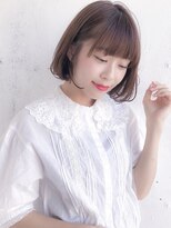 ルティア 池袋(Lutia) ミルクチョコブラウン×耳かけボブ☆