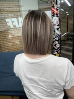 ラフ(LAFF)&nbsp;#バレイヤージュ#グレージュカラー#ボブウルフ#ココアベージュ