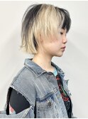 ＊顔周りレイヤーミディアムウルフミディアムレイヤー30代40代3