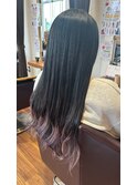 ツヤ髪ロング*くびれ巻き*エンドカラー×ラベンダーピンク