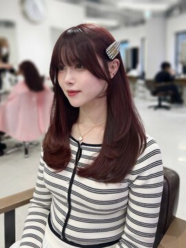 ハピネス 梅田茶屋町店(HAPPINESS) 韓国くびれロング レイヤーオルチャン小顔前髪 艶髪 髪質改善