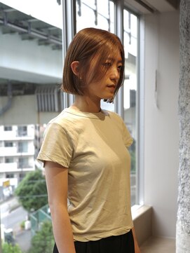 ネロ フタコタマガワ(NERO FUTAKOTAMAGAWA) 【酒井 麻里】ボブ　ブリーチ　ダブルカラー　ベージュ