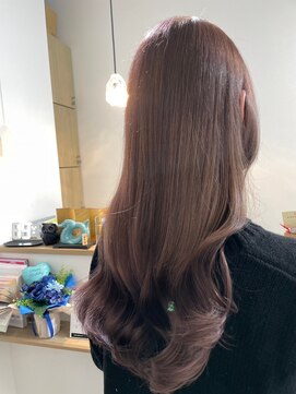 ビビバイベル(BiVi by BHEL) 桑名ロングレイヤーカットミルクティーベージュロングヘア韓国