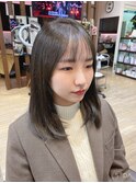 オリーブ系カラー顔まわりレイヤー