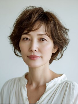 クラゲヘアー/小顔/ココアベージュ/オリーブグレー/川西