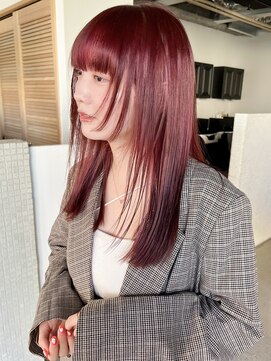 ディッセンバー 渋谷(December) レイヤー/レッドカラー/ブリーチなし/ダブルカラー/暖色カラー