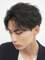 バイフィフス 原宿/表参道(by fifth) 原宿ゆるめルーズパーマメンズカットセンターパート刈り上げ