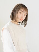 リノア 西梅田 福島(Linoa)&nbsp;梅田/髪質改善/マロンブラウン×ミニマルボブ×シースルーバング