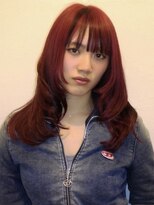 スリット(slit)&nbsp;深めワインレッドレイヤーカット