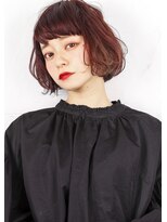 ヘアサロン ガリカ 表参道(hair salon Gallica)  『 ベリーカラー & 毛束感 』小顔外国人風切りっぱなしボブ☆