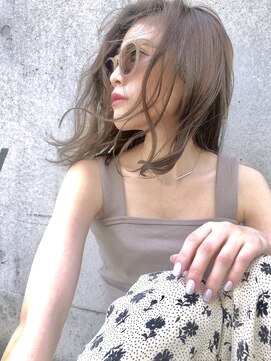 ワール(whirl.) パールベージュ×無造作セミロング☆