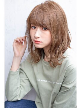 サングース(Sungoose) ミディアムヘアデザインカラー暗めカラーフェイスフレーミング