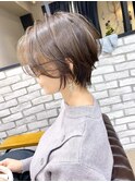 クールショート/ショートパーマ/ボブルフ/ピンクベージュ/柴