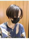 前髪長め前下がりマッシュショート◇10代20代30代ヘアスタイル