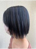 大人可愛いパツっとボブ