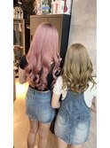 ホワイトピンクとベージュ