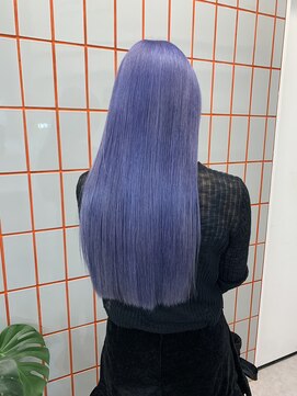 ペレ 渋谷(PELE) デザインカラー/レイヤーカット/ウェットヘア/オリーブベージュ