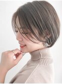 ♪大人ショートボブ丸みショートカットマッシュショート前髪なし