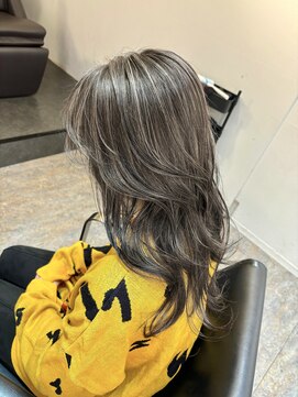 ブレンド 渋谷(BLend) 前髪ハイライトカラーこなれミディイメチェンウェーブパーマ