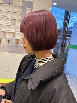 スノッブサンク(Snob ciNQ) ミニボブ/ダブルカラー/ラベンダーピンク/切りっぱなしボブ