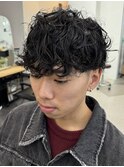 横浜シャドウパーマツイストスパイラルパーマセンターパート30代