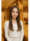 透明感ミルクティーベージュ