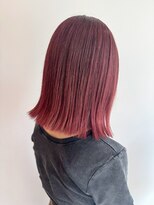 ロックワークオレンジ 西中島店(ROCK WORK ORANGE)&nbsp;切りっぱなしボブ＊レッドカラー