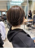 大人ショートボブ/松井山手美容室/枚方美容室/50代/白髪ぼかし