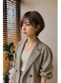 まわりと差がつく大人ショート×アッシュベージュ