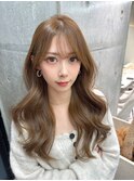 イメチェンヘアスタイル小顔に見せるヘアココアベージュ