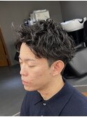 MEN'S HAIR/ラフパーマ/ツーブロショート/大人メンズ/表参道駅