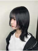 レイヤーウルフカット/ミディアムウルフ/顔まわりレイヤーカット