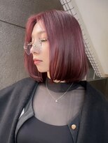 イエナ 渋谷(IENA)&nbsp;ピンクベージュハッシュレイヤーボブ韓国風ミルクティーベージュ