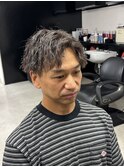 ツイストスパイラルパーマ　縦落ちパーマ　アップバング　眉毛