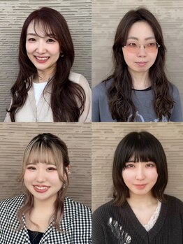 フィールエー 南吉成店(feel.a)の写真/女性スタイリスト多数在籍。あなたのなりたいを丁寧にカタチにする、相談しやすいサロンです。安心の時間。