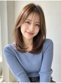 【NOA】韓国風小顔ミディアムレイヤー×艶ワンカール
