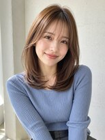ノア 三宮店(NOA)&nbsp;【NOA】韓国風小顔ミディアムレイヤー×艶ワンカール