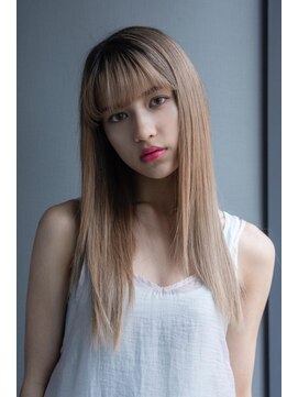 ヘアアンドメイク エジェリ(hair&make egerie) エアータッチローライト★ロングストレートヘア ダブルカラー