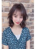 フリンジウェーブのウルフ♪ココアブラウンカラー♪藤沢
