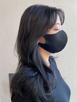 ナナナ パレナ 大津膳所店(nanana parena)&nbsp;黒髪とは違う抜け感暗髪＊韓国風ネイビーブラック×エギョモリ