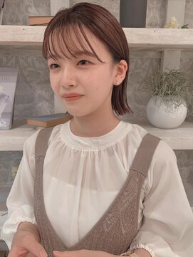 トップヘアーヒルズ 安城(TOP HAIR HILLS) ぱつっと外ハネボブ/ニュアンスカラー/グレーベージュ