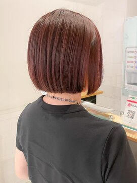 ネオリーブ チロル 横浜西口店(Neolive CiroL.) ぷつっとボブヘア　大人ナチュラル　ピンクブラウン