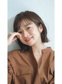 20代30代40代大人外ハネミディアム×小顔前髪あり