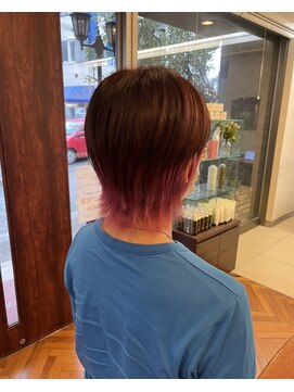 ピュア ポイント 和光店(PURE POINT) ピンク系カラー／ブリーチ／ショートウルフ