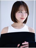 ミニボブ切りっぱなしボブフェイスレイヤーハッシュカットデジパ