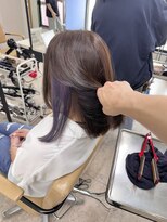 アジールヘア 所沢プロペ通り店(agir hair) シアーカラーブルーラベンダー隠せるセミディワンカール所沢韓国