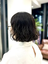 ボブのウェーブパーマ